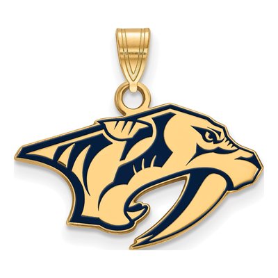 Nashville Predators Gold-Plated Sterling Silver Enameled Pendant