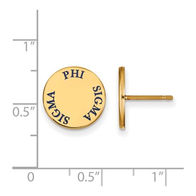 Phi Sigma Sigma Gold-Plated Sterling Silver Earrings – view 2