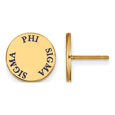 Phi Sigma Sigma Gold-Plated Sterling Silver Earrings