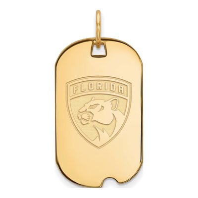 Florida Panthers Gold-Plated Sterling Silver Dog Tag Pendant