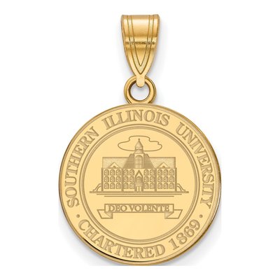 Southern Illinois University Gold-Plated Sterling Silver Medium SIU Crest Pendant