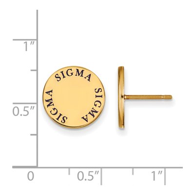 Sigma Sigma Sigma Gold-Plated Sterling Silver Earrings – view 2