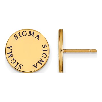 Sigma Sigma Sigma Gold-Plated Sterling Silver Earrings