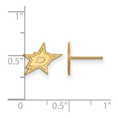 Dallas Stars Gold-Plated Sterling Silver Earrings – view 2