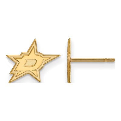 Dallas Stars Gold-Plated Sterling Silver Earrings