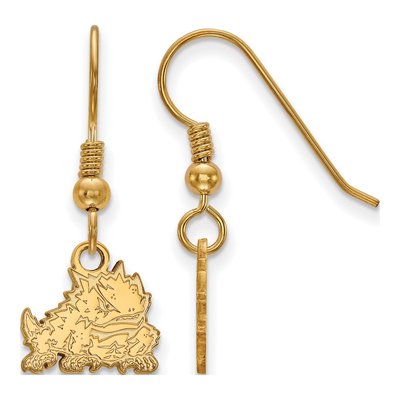 Texas Christian University Gold-Plated Sterling Silver TCU Horned Frog Earrings