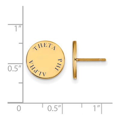 Theta Phi Alpha Gold-Plated Sterling Silver Sorority Stud Earrings – view 2
