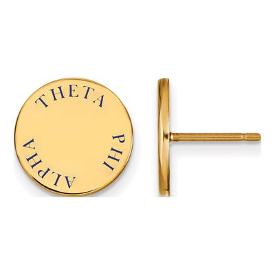 Theta Phi Alpha Gold-Plated Sterling Silver Sorority Stud Earrings