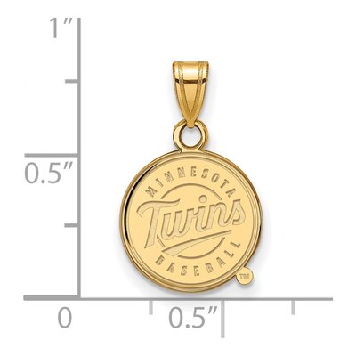 Minnesota Twins Gold-Plated Sterling Silver Small Script Pendant – view 2