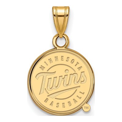 Minnesota Twins Gold-Plated Sterling Silver Small Script Pendant