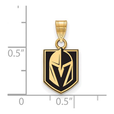 Vegas Golden Knights Gold-Plated Sterling Silver Small Enamel Pendant – view 2