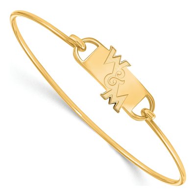 College of William & Mary Gold-Plated Sterling Silver Wire Bangle Bracelet