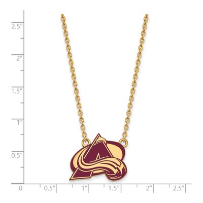Colorado Avalanche Gold-Plated Sterling Silver Large Letter A Necklace – view 2
