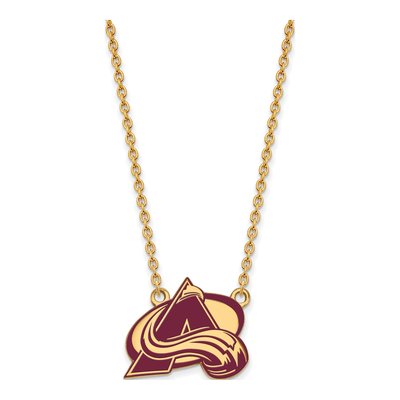Colorado Avalanche Gold-Plated Sterling Silver Large Letter A Necklace