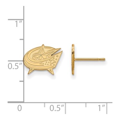 Columbus Blue Jackets Gold-Plated Sterling Silver Earrings – view 2