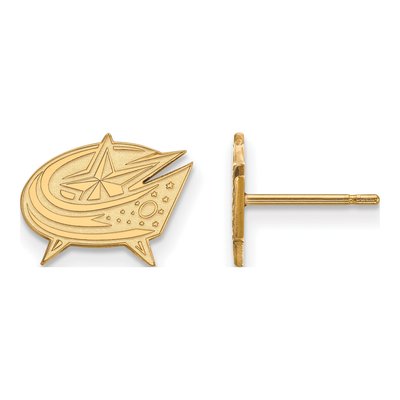 Columbus Blue Jackets Gold-Plated Sterling Silver Earrings