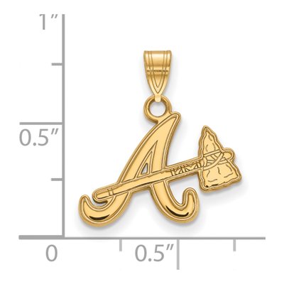 Atlanta Braves Gold-Plated Sterling Silver Small Pendant – view 2