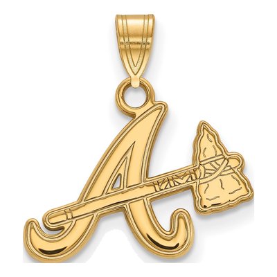Atlanta Braves Gold-Plated Sterling Silver Small Pendant