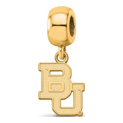 Baylor University Gold-Plated Sterling Silver Small Bears Dangle Bead