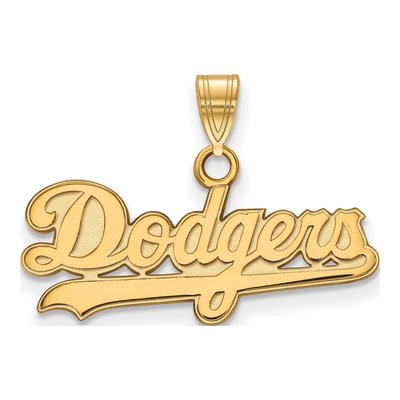 Los Angeles Dodgers Gold-Plated Sterling Silver LA Small Pendant