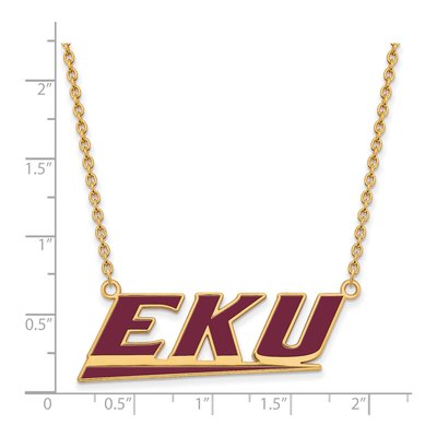 Eastern Kentucky University Gold-Plated Sterling Silver Large EKU Pendant Necklace – view 2