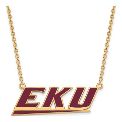 Eastern Kentucky University Gold-Plated Sterling Silver Large EKU Pendant Necklace