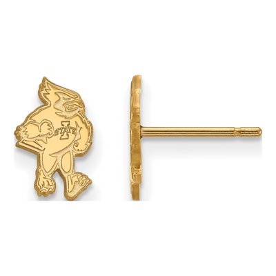 Iowa State University Gold-Plated Sterling Silver Cardinal Extra Small Stud Earrings