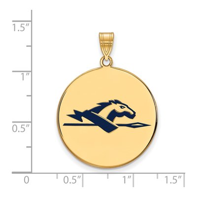 Longwood University Gold-Plated Sterling Silver Extra Large Disc Pendant – view 2