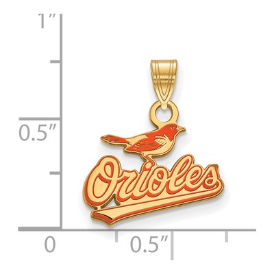 Baltimore Orioles Gold-Plated Sterling Silver Enamel Pendant – view 2