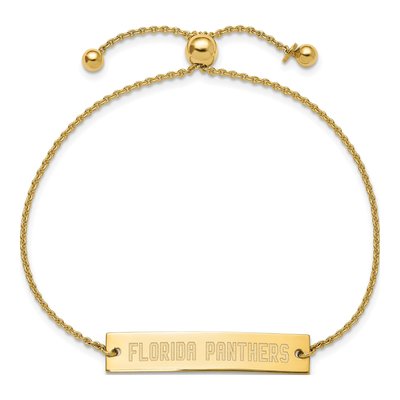 Florida Panthers Gold-Plated Sterling Silver Bar Bracelet – view 2