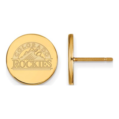 Colorado Rockies Gold-Plated Sterling Silver Disc Stud Earrings
