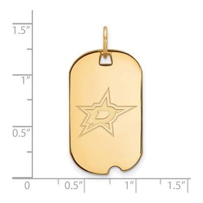 Dallas Stars Gold-Plated Sterling Silver Dog Tag Pendant – view 2