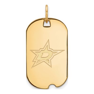 Dallas Stars Gold-Plated Sterling Silver Dog Tag Pendant