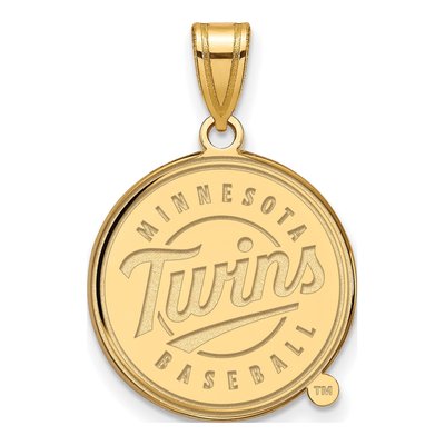 Minnesota Twins Gold-Plated Sterling Silver Large Script Pendant