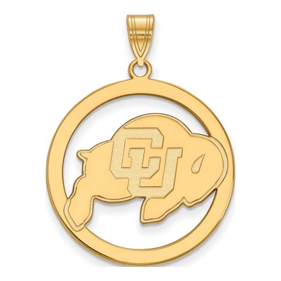 University of Colorado Gold-Plated Sterling Silver Buffaloes Extra Large Pendant