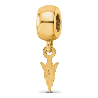 Arizona State University Gold-Plated Sterling Silver Pitchfork Extra Small Dangle Bead – view 5