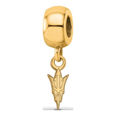 Arizona State University Gold-Plated Sterling Silver Pitchfork Extra Small Dangle Bead