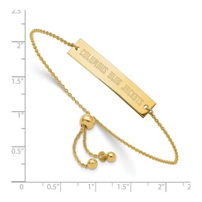 Columbus Blue Jackets Gold-Plated Sterling Silver Bar Bracelet – view 3