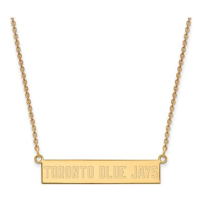 Toronto Blue Jays Gold-Plated Sterling Silver Bar Necklace
