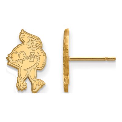 Iowa State University Gold-Plated Sterling Silver Cardinal Stud Earrings