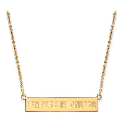 New York Islanders Gold-Plated Sterling Silver Bar Necklace