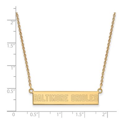 Baltimore Orioles Gold-Plated Sterling Silver Bar Necklace – view 2