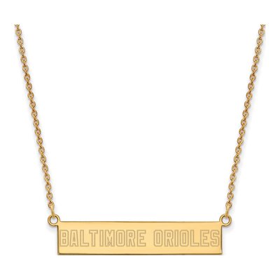 Baltimore Orioles Gold-Plated Sterling Silver Bar Necklace