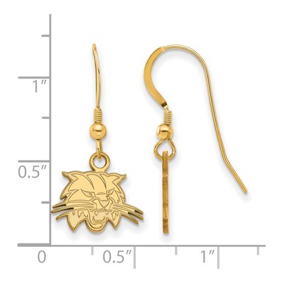 Ohio University Gold-Plated Sterling Silver Bobcat Earrings – view 2
