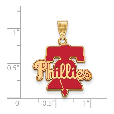 Philadelphia Phillies Gold-Plated Sterling Silver Large Enamel Pendant – view 2