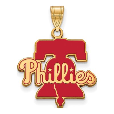 Philadelphia Phillies Gold-Plated Sterling Silver Large Enamel Pendant