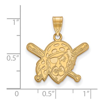 Pittsburgh Pirates Gold-Plated Sterling Silver Medium Pendant – view 2