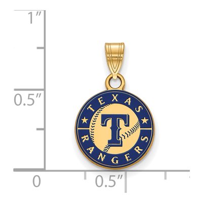 Texas Rangers Gold-Plated Sterling Silver Enamel Pendant – view 2