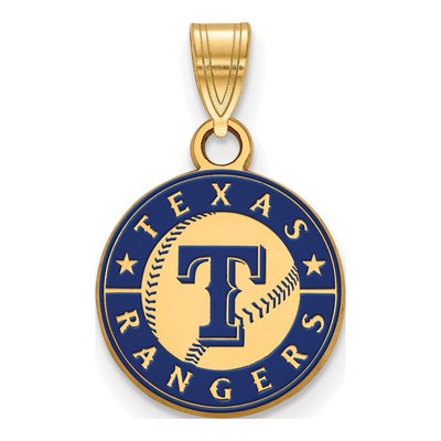 Texas Rangers Gold-Plated Sterling Silver Enamel Pendant