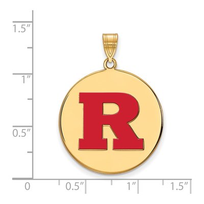 Rutgers University Gold-Plated Sterling Silver Extra Large Letter R Pendant – view 2